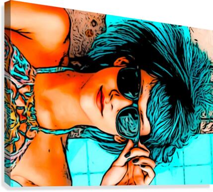 Pool Side Canvas Print