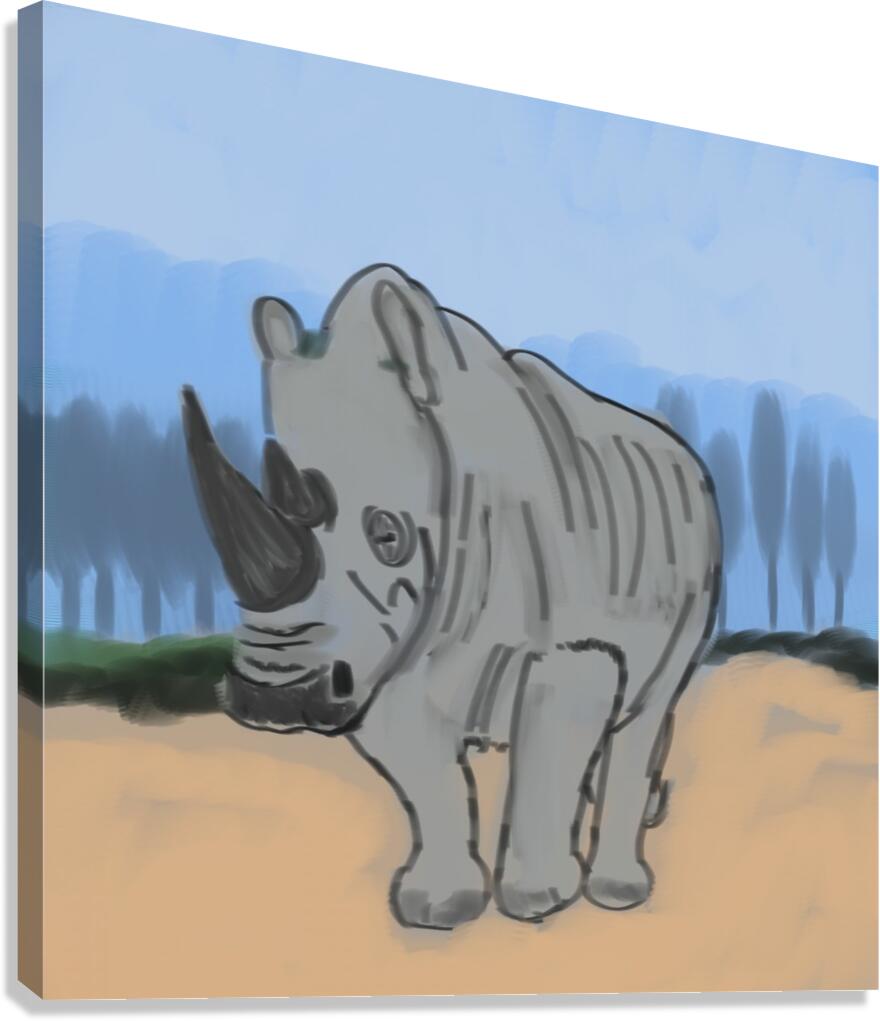 Rhino Canvas Print