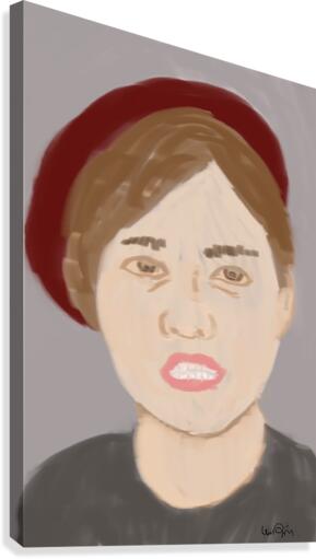 red beret Canvas Print