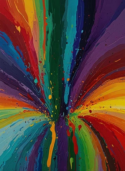 Abstract Art Palette: A Symphony of Vibrant Hues Print