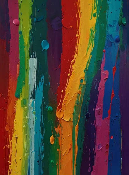 Abstract Art Palette: A Symphony of Vibrant Hues Print