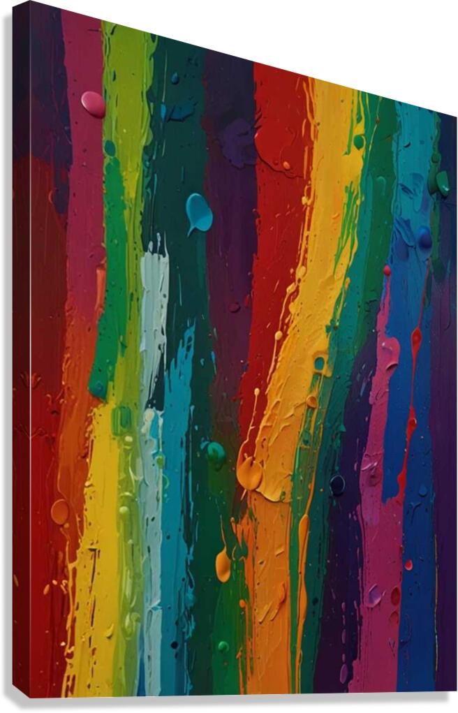 Abstract Art Palette: A Symphony of Vibrant Hues Canvas Print