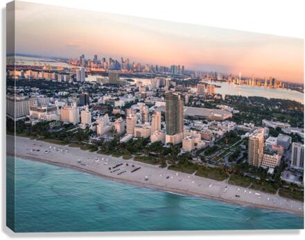 South Beach Sunset Canvas Print