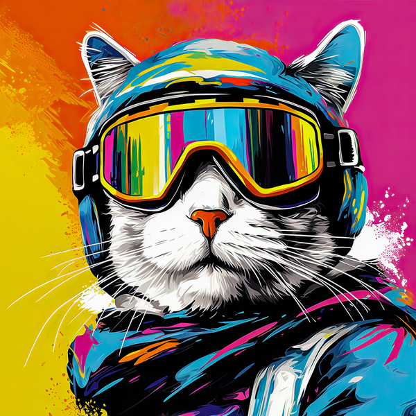 Snow Cat Chic Print