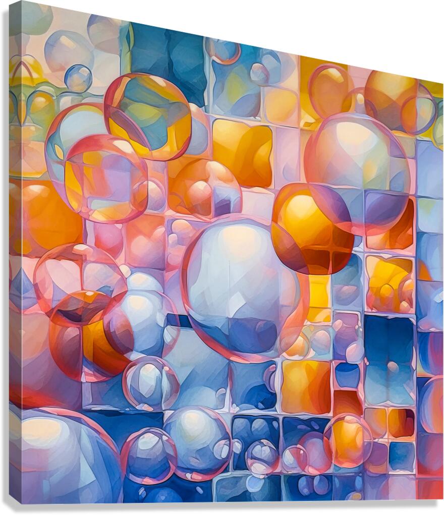 Bubbles and Blocks Canvas Print