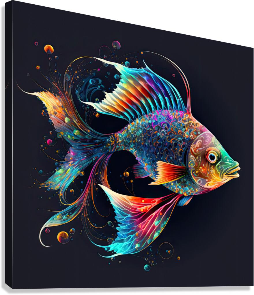 Psychedelic Fish Canvas Print