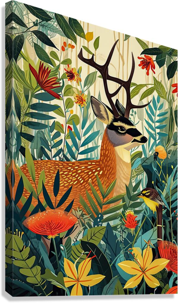 Forest Deer Canvas Print