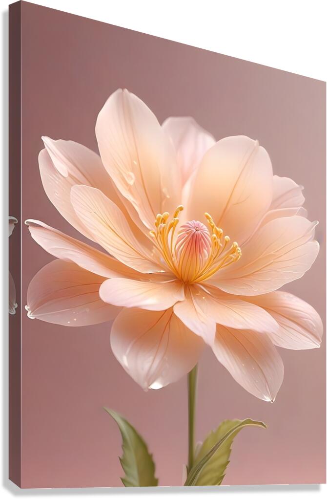 Peach Bloom Canvas Print