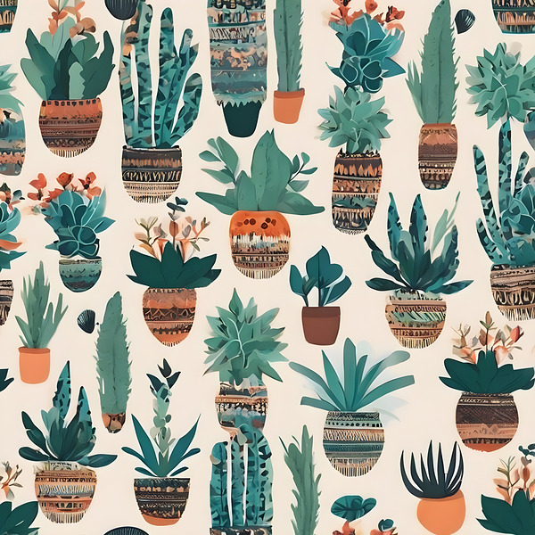 50492 Stunning pattern boho plants  xl 1024 v1 0 Print