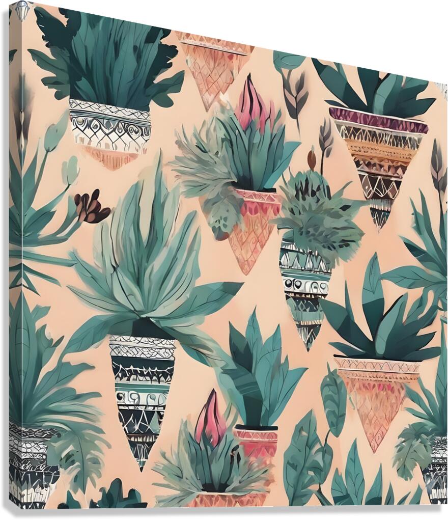 50494 Stunning pattern boho plants  xl 1024 v1 0 Canvas Print