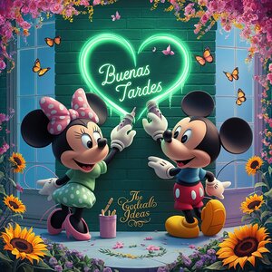 Mickey and Minnies Neon Heart: Spreading Love and Joy