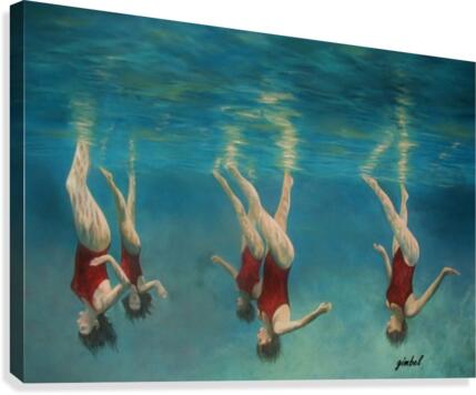 swimmers Canvas Print