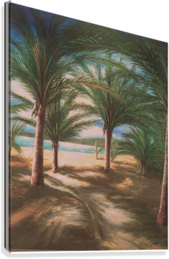 Shady beach Canvas Print