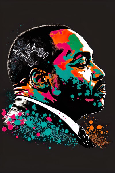 MLK - Pop Art Portrait by Design Cueva