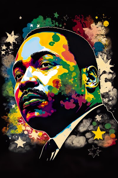 MLK - Pop Art Portrait by Design Cueva