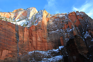 Zion Canyon with a Dusting of Snow