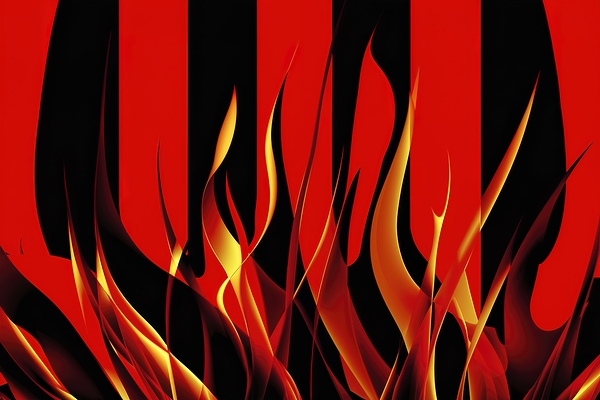 Abstract red background with burning lines 2 by Anghel Viorel