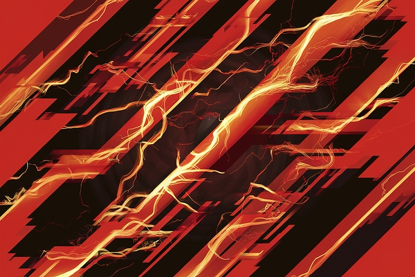 Abstract red background with burning lines 4 by Anghel Viorel