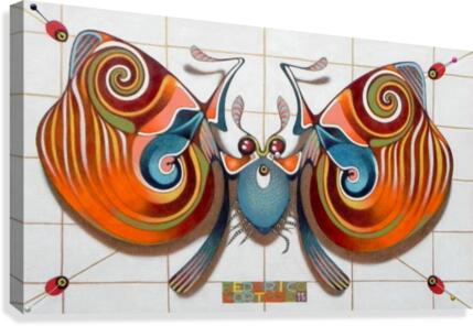The moth that thought to be a butterfly  Canvas Print