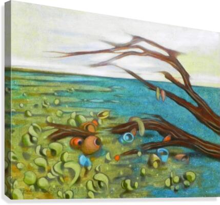 landscape with garbage Canvas Print