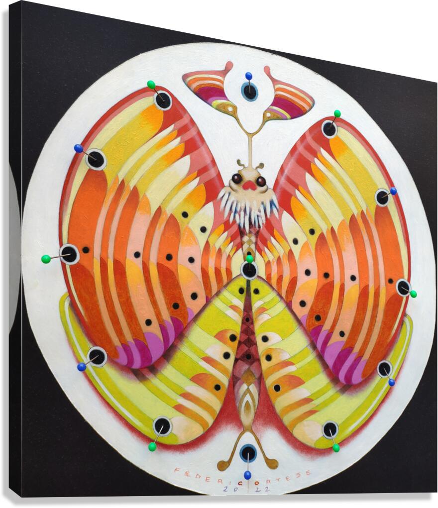 Clock butterfly Canvas Print
