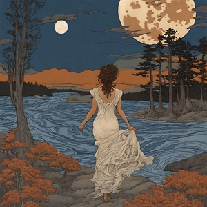 Barefoot on an Indigo Night by Andrea Record
