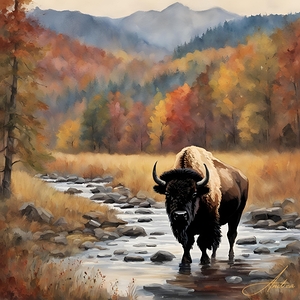 Bison Creek Fall in the Blue Ridge by Andrea Record