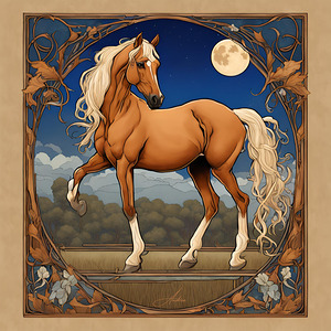 Starry Palomino Night by Andrea Record
