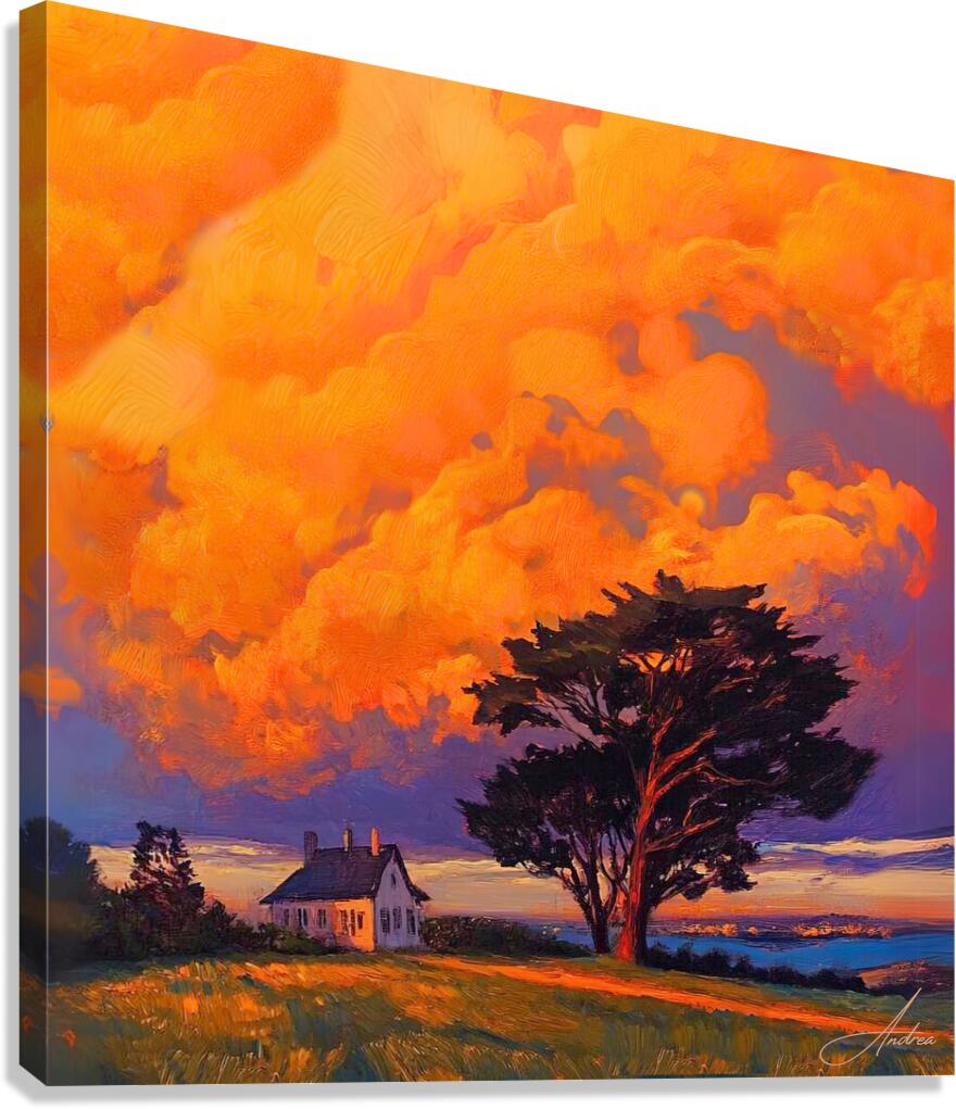 Sunset Home Canvas Print