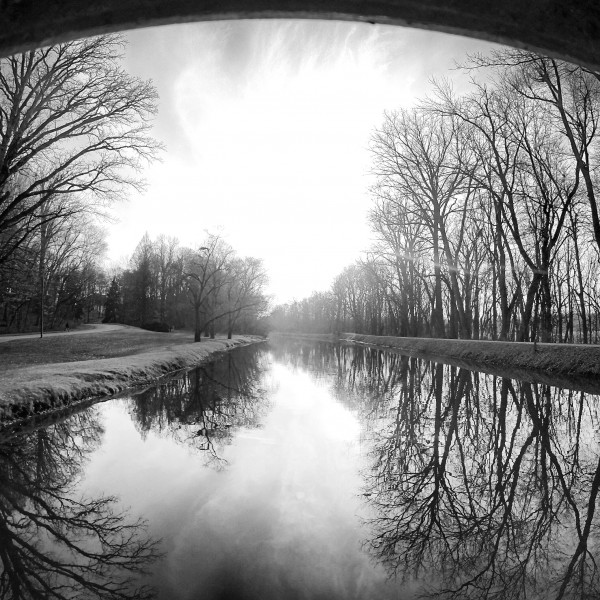 The Canal, Black and White by Clare Kathleen Cornelius