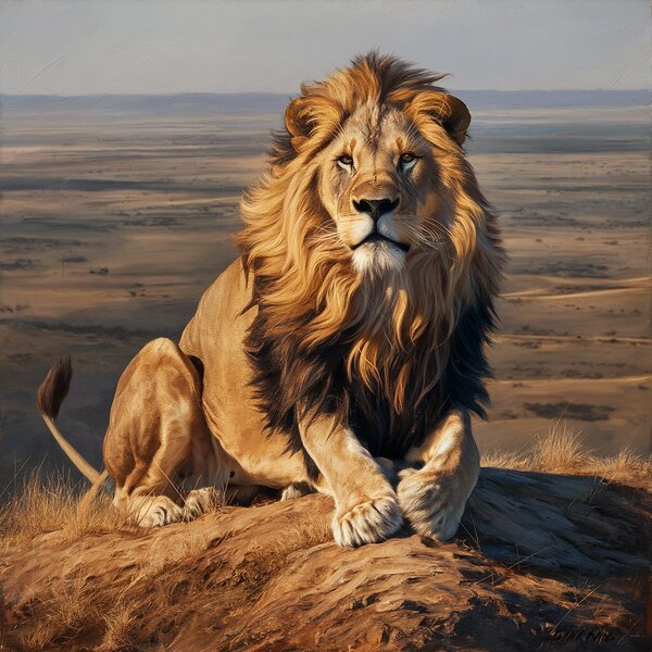 King of the Savannah: The Greatness and Majesty of the Lion  Print