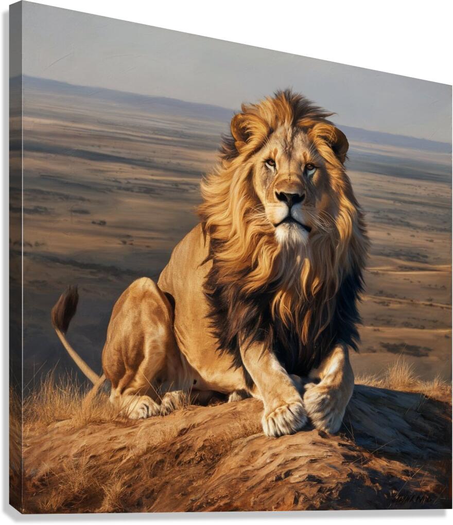 King of the Savannah: The Greatness and Majesty of the Lion  Canvas Print