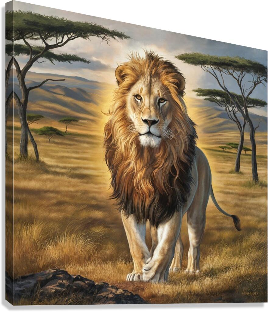 The greatness of the lion: a symbol of power and prestige Canvas Print