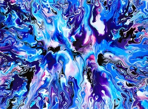  Acryl  wasser blau lila elektrisches blau