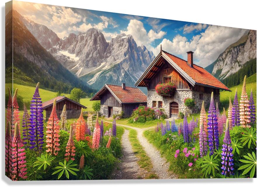 Chemin d alpage Canvas Print