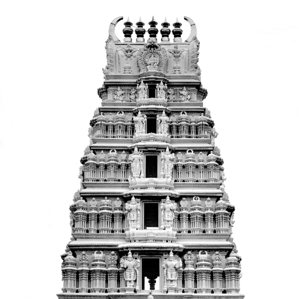 Mysuru Palace Gate - Black and White by David Rohde