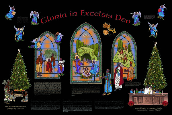 African Christmas Print