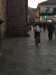 Nun Walking