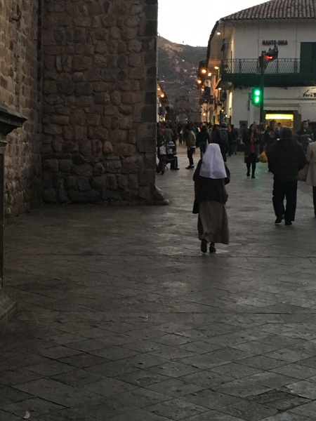 Nun Walking Print