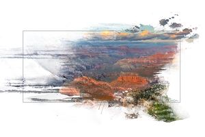 Grand Canyon Sunset Paint 1