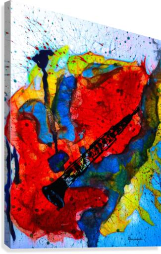 Clarinet electrified Canvas Print