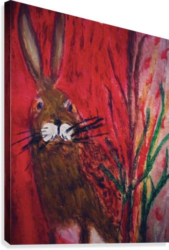 Red Rabbit Canvas Print