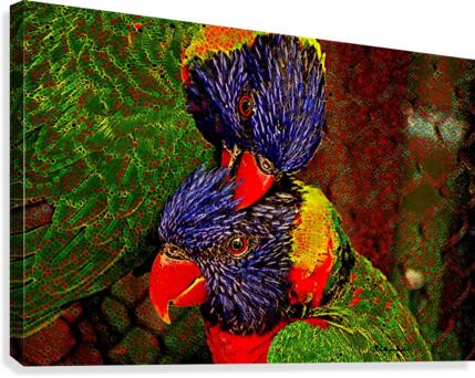 Lovebirds Canvas Print