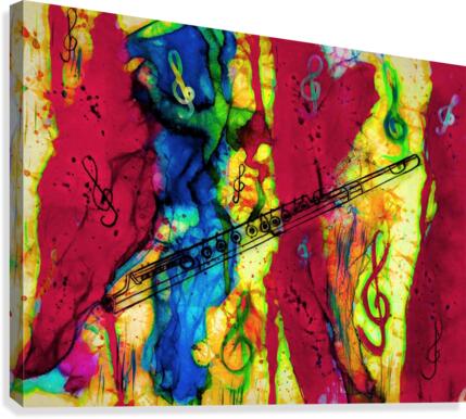 Flute Electrified Canvas Print