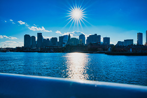 Sun Over Boston Harbor by AM Productions