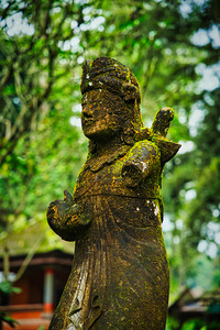 Moss-Covered Temple Guardian – Bali