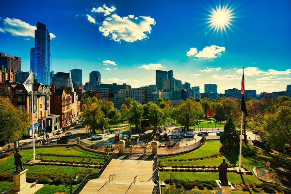 Sun Over Boston Common by AM Productions