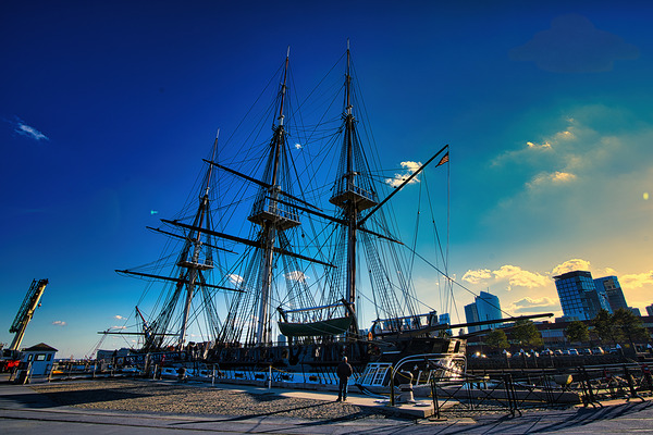 Old Ironsides at Sunset Boston by AM Productions