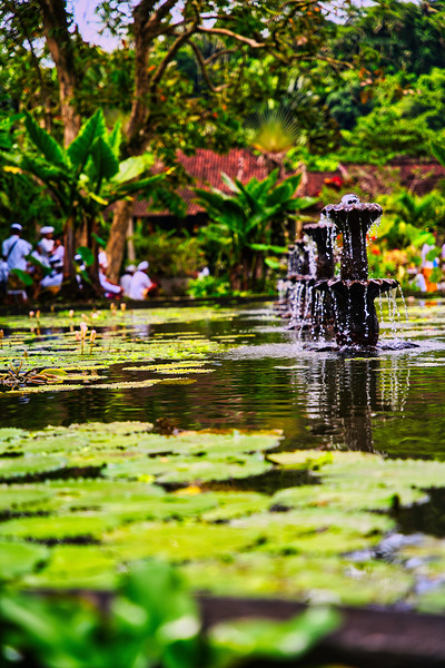Tranquil Fountain — Bali Gardens Print