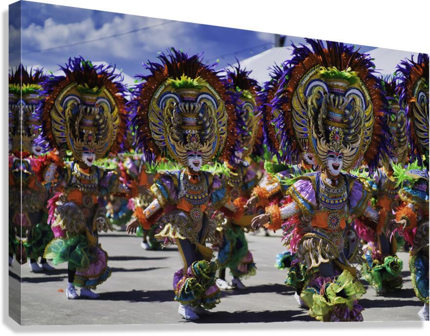 Sinulog Festival Performers in Motion – Cebu City Philippines Canvas Print